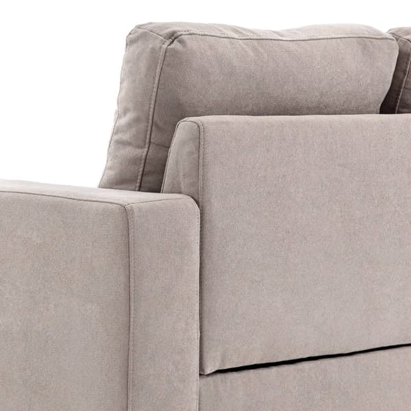 Hjørnesofa L-formet hjørnesofa, hjørnesett, sofasett med sjeselong for 3 personer, stoffsofa til stue, lys grå