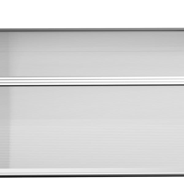 Baldakin for ytterdørs kalesje 90 x 295 cm, buet kalesje med UV-beskyttelse, inngangsdør tak solskjerming laget av polykarbonat regnbeskyttelse