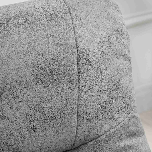 Avslappingsstol med krakk, roterende TV-stol, TV-stol med liggefunksjon, mikrofibergrå, 78 x 82,5 x 109 cm