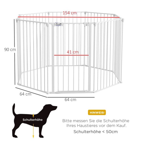 Hvalpegarn, 90 cm høj, barriere, 8 paneler, foldbar, udendørs indhegning med lukkehjælp til hunde