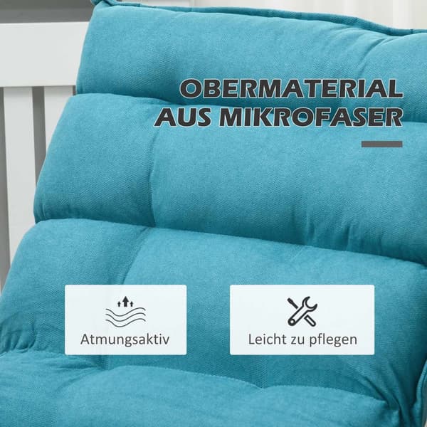 Gulvstol Justerbar Gulvsofa Drejelig Meditationsstol Relax Stol Lazy Sofa Dagligstue Kontor Blå