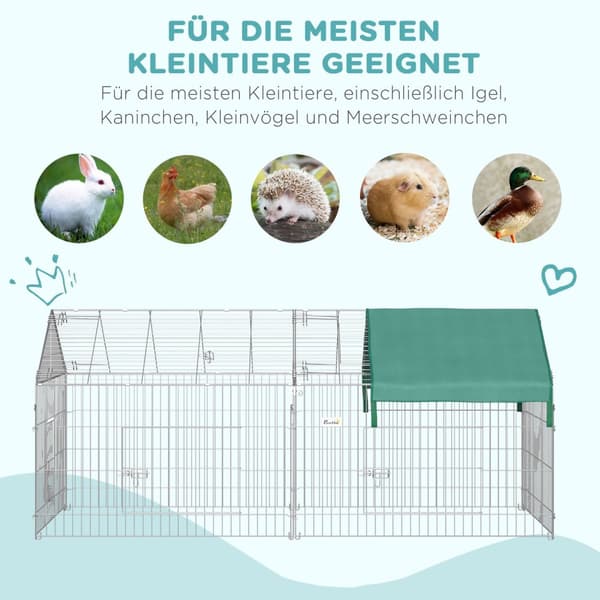 Udendørs indhegning, indhegning til små dyr, indhegning til marsvin, kravlegård med dæksel, udendørs indhegning, indhegning til små dyr, stål