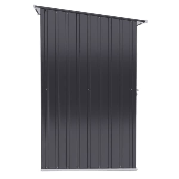 Verktygsbod trädgårdsbod 1 x 1 m trädgårdsbod i metall Verktygsbod 0,92 m² galvaniserat stål mörkgrå