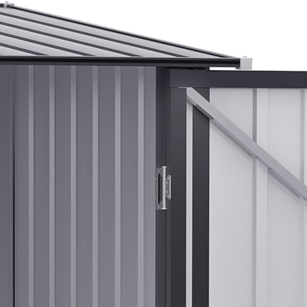 Verktygsbod trädgårdsbod 1 x 1 m trädgårdsbod i metall Verktygsbod 0,92 m² galvaniserat stål mörkgrå