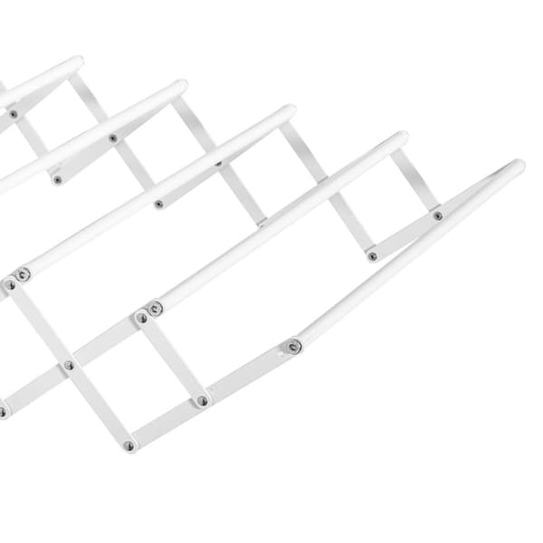 Vægtørrer, 57,5 ​​cm, tøjstativ, pladsbesparende tørretumbler, til indendørs og udendørs brug, metal, hvid, 63,5 x 60 x 20 cm
