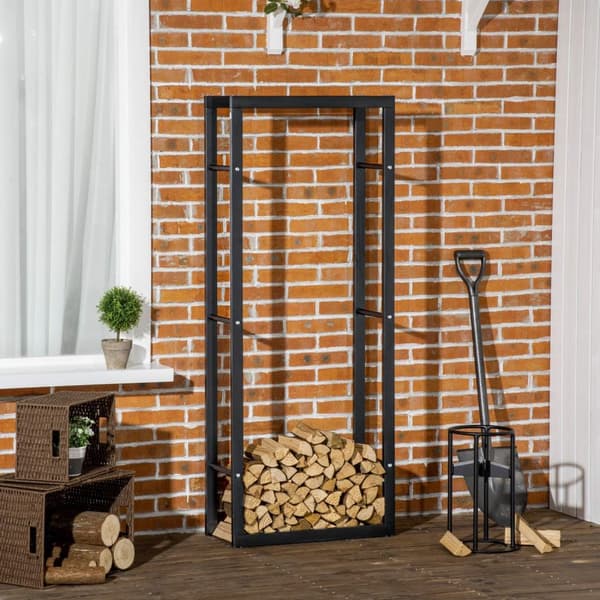 Træhylde Lodret træstativ 100 kg Kapacitet Metal 60 × 25 × 150 cm