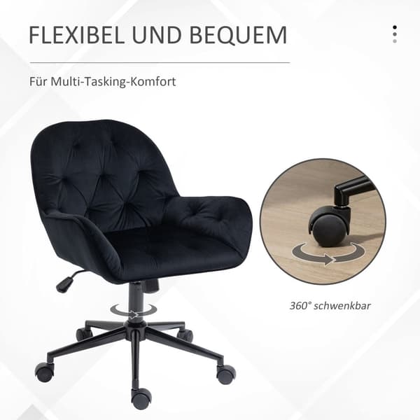 Olohuoneen tuolit, korkeussäädettävä kääntötuoli, korkeussäädettävä pöytätuoli, samettinen look, musta