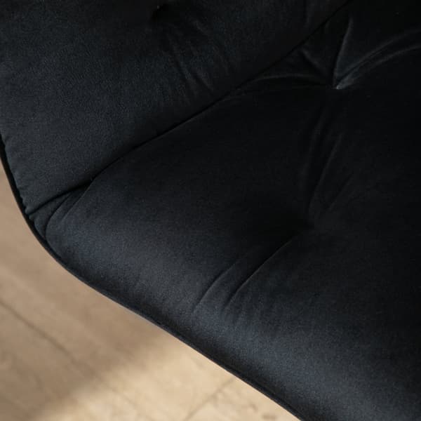 Olohuoneen tuolit, korkeussäädettävä kääntötuoli, korkeussäädettävä pöytätuoli, samettinen look, musta