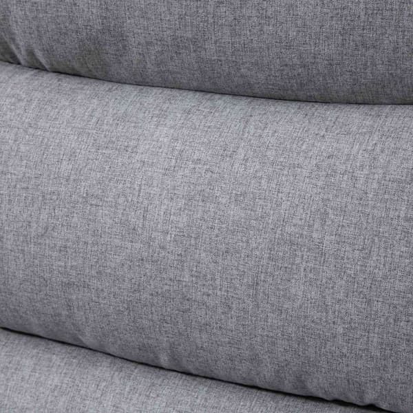 Afslapningsstol med lænefunktion, 165° tilt, sammenklappelig fodstøtte, linned touch, hvilestol, tv-stol, 91 x 92 x 102 cm, lysegrå
