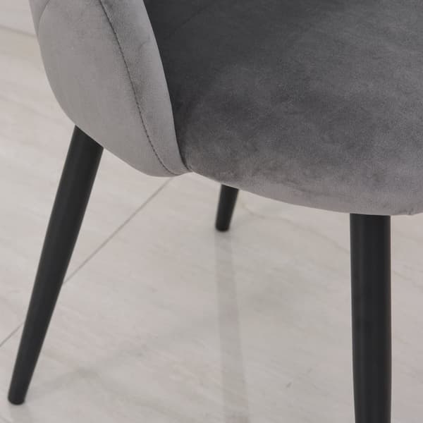 Ruokailuhuoneen tuolit setti 2 keittiön tuolia Skandi design olohuoneen tuoli pehmustettu tuoli työtuoli sametti metallin harmaa 52x54x79cm