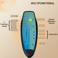 Miniatyrbillede 7 af 10: Massage Kontorstol med Udtrækkelig Fodstøtte Ergonomisk Skrivebordsstol Højdejusterbar Sort