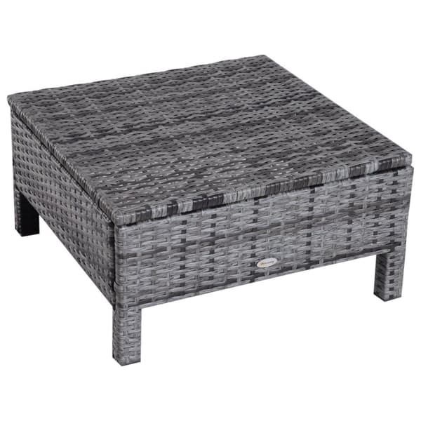 3 stk. Hagesofa hagemøbler salong hagesett sittegruppe rottemøbler grå polyrattan + metall 2-seters sofa 2 x krakkputer