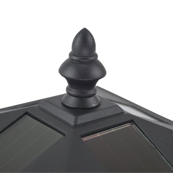 Solar lanterne hage lanterne bane lys med LED 10 lumen svart 15 x 15 x 120cm