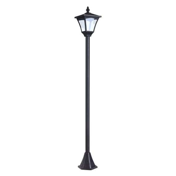 Solar lanterne hage lanterne bane lys med LED 10 lumen svart 15 x 15 x 120cm