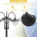 Miniatyrbillede 5 af 10: Solar lys havelampe 3-pandede lampe med urtepotte bund, vandtæt, rustfrit stål, 60x55x189cm