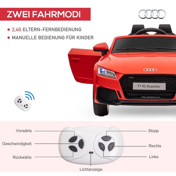 Lasten sähköauto kaukosäätimellä, MP3, 3-6 vuotta, PP, punainen, 102x60x44 cm