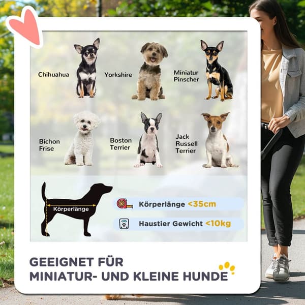 Hundeklapvogn hundevogn i kaffebrun, letvægts joggervogn til kæledyr, foldbar og praktisk