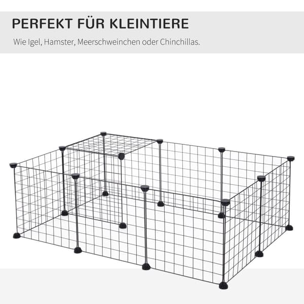 Udendørs skab lille animalsk metalnet udendørs skab fleksibel sort 106x73x36cm