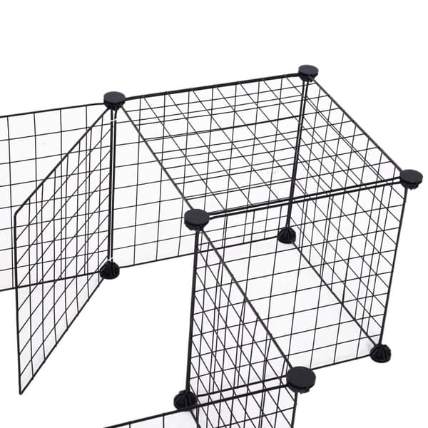Udendørs skab lille animalsk metalnet udendørs skab fleksibel sort 106x73x36cm