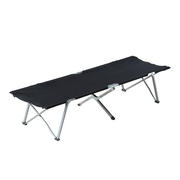 Feltseng campingseng med bag sort