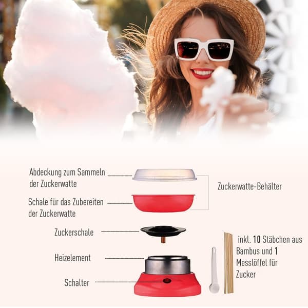 Cotton Candy Machine Candy Floss Machine Candy Floss Machine (malli 1/punainen)