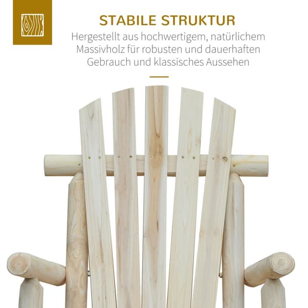Gyngestol gyngestol gynge havestol afslapningsstol naturlig grantræ