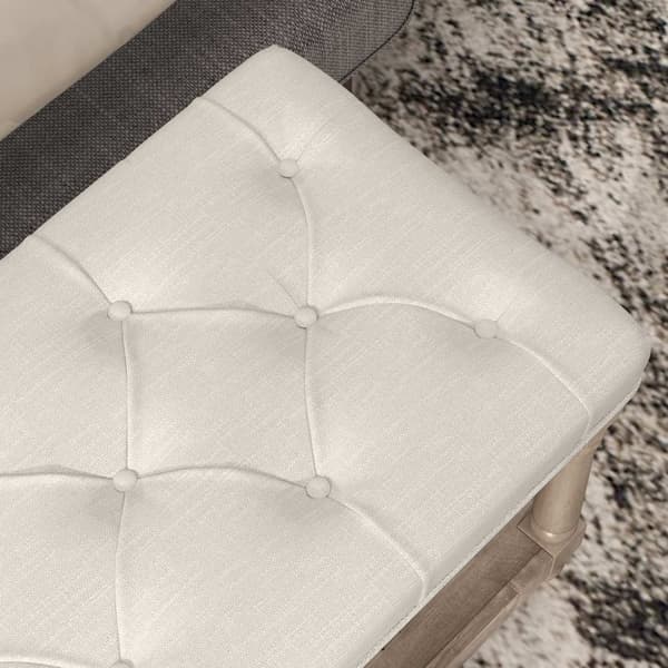 Skobenk Sete Skostativ Oppbevaringsplass Polstret Linlook Treben Stue Gangkrem 115X40X48Cm