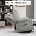 Miniatyrbilde 6 av 10: Tv-Stol Ståhjelp Elektrisk Avslapningsstol Hvilefunksjon Varmefunksjon 1 Motor Massasjefunksjon Pocket Spring Core Lys Grå