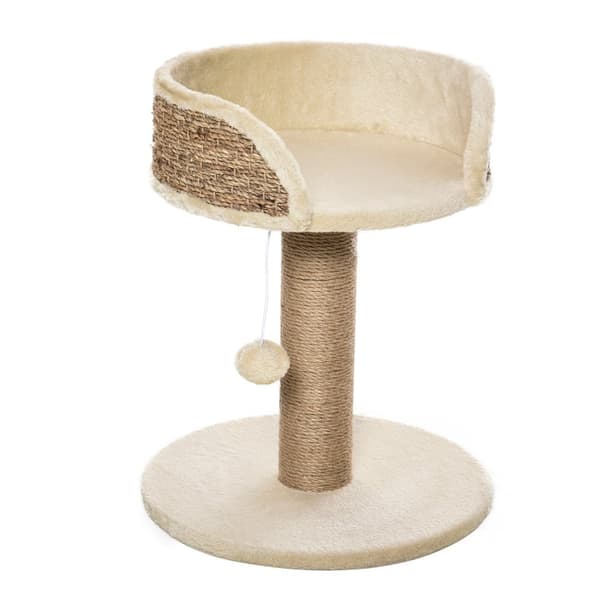 Pieni Raapimispylväs, 49 Cm Kissanpuu, Kissan Raapimistolppa Leikkipallolla, Makuualusta, Kiipeilypuu Kissoille Enintään 4 Kg, Kissakalusteet, Juutti,