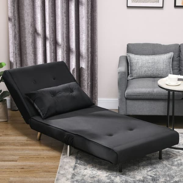 Makuutuoli Kokoontaittuva Tuoli Sänky Toiminto Yhden Sohvan Tyyny Vierassänky Pehmustettu Sohva Velvet Musta 77X88X83Cm