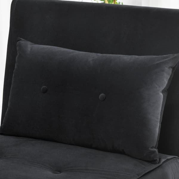 Makuutuoli Kokoontaittuva Tuoli Sänky Toiminto Yhden Sohvan Tyyny Vierassänky Pehmustettu Sohva Velvet Musta 77X88X83Cm