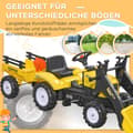 Miniatyrbild 7 av 10: Pedaltraktor Med Släp, Trampfordon Med Spade, Barnfordonstraktor För Barn Från 3 År Och Uppåt, Gul