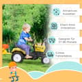 Miniatyrbild 8 av 10: Pedaltraktor Med Släp, Trampfordon Med Spade, Barnfordonstraktor För Barn Från 3 År Och Uppåt, Gul