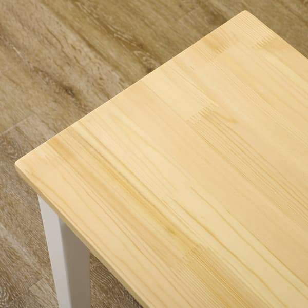 Bænk 2-Personers Spisestuebænk Træbænk, Køkkenbænk, Stuebænk Til Køkken, Entré, Bæreevne Op Til 220 Kg, Fyrretræ, Hvid, 102 X 36 X 45 Cm