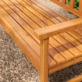 Miniatyrbilde 9 av 10: Hagebenk 3-Seters Benk Bord Armlen Trebenk Opptil 280 Kg Balkong Uteplass Lysebrun 153X56X91Cm