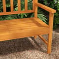 Miniatyrbilde 10 av 10: Hagebenk 3-Seters Benk Bord Armlen Trebenk Opptil 280 Kg Balkong Uteplass Lysebrun 153X56X91Cm