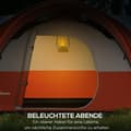 Miniatyrbild 8 av 10: Tunneltält, Campingtält, Vattenavvisande Familjetält För 6 Personer, Festivaltält Med Fönster, Bärväska, För Trädgård, Uteplats, Orange