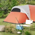 Miniatyrbild 10 av 10: Tunneltält, Campingtält, Vattenavvisande Familjetält För 6 Personer, Festivaltält Med Fönster, Bärväska, För Trädgård, Uteplats, Orange