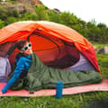 Miniatyrbillede 3 af 10: Campingtæppe Sovepose 3-4 Sæson Voksen Foldbar Sovepose Med Bæretaske Udendørs Taft Grøn