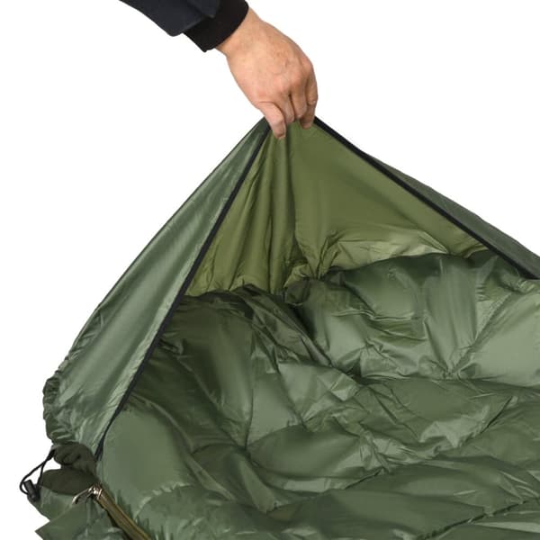 Campingtæppe Sovepose 3-4 Sæson Voksen Foldbar Sovepose Med Bæretaske Udendørs Taft Grøn