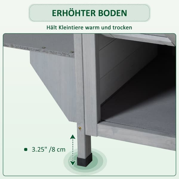 Kattehus I Tre, Utendørs Kattehus Med Trapp, 2 Plan, Smådyrhus For Katter Opp Til 4,5 Kg, Hvit, 78 X 55,5 X 91 Cm