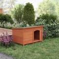 Pikkukuva 9 / 10: Puinen Koirakennel Pieni Eläintalo Asfalttikatolla & Irrotettavalla Lattialla, Korotettu, Ulkona, Harmaa, 100X65,5X68Cm