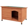 Pikkukuva 1 / 10: Puinen Koirakennel Pieni Eläintalo Asfalttikatolla & Irrotettavalla Lattialla, Korotettu, Ulkona, Harmaa, 100X65,5X68Cm
