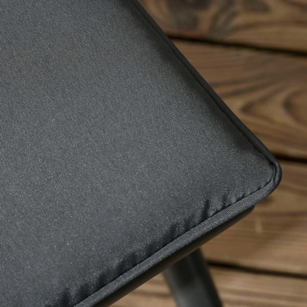 Sittegruppe 5-Delt Hagemøbelsett, Balkongmøbelsett Med 1 Bord, 4 Stoler, Hagemøbler Med Paraplyhull, Polyester, Mørkegrå