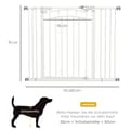 Miniatyrbillede 4 af 10: Hundedørlågespærre Med Automatisk Lukkende Dør, 74-100 Cm, Skorstensvagt, Ingen Boring Til Små Til Mellemstore Hunde