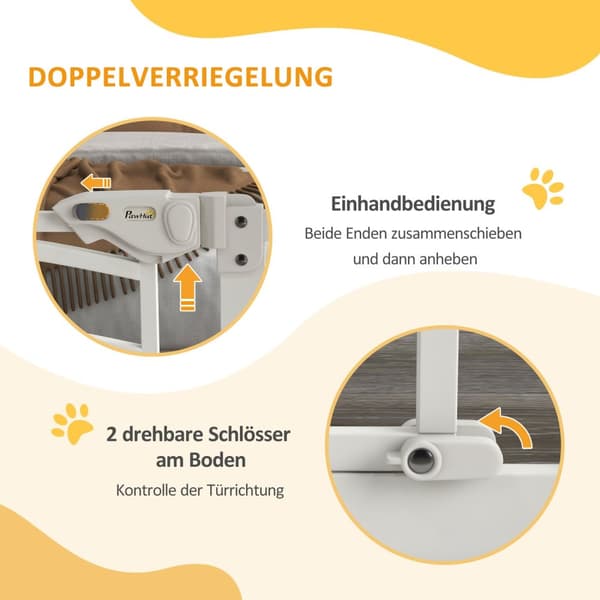 Hundedørlågespærre Med Automatisk Lukkende Dør, 74-100 Cm, Skorstensvagt, Ingen Boring Til Små Til Mellemstore Hunde