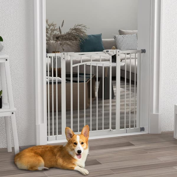 Hundedørlågespærre Med Automatisk Lukkende Dør, 74-100 Cm, Skorstensvagt, Ingen Boring Til Små Til Mellemstore Hunde
