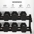 Miniatyrbilde 6 av 10: Manualstativ Veggmontert Manualstativ Med 2 Hyller, Opptil 70 Kg, For Vektholder Og Kettlebell
