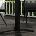 Miniatyrbilde 9 av 10: Hagebord, Spisebord For 4 Personer, Firkantet Balkongbord Med Trelook For Terrasse, Aluminium, Grå, 70 X 70 X 76 Cm