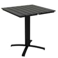 Miniatyrbilde 1 av 10: Hagebord, Spisebord For 4 Personer, Firkantet Balkongbord Med Trelook For Terrasse, Aluminium, Grå, 70 X 70 X 76 Cm